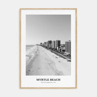 Myrtle Beach Portrait B&W Poster