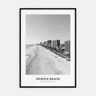 Myrtle Beach Portrait B&W Poster
