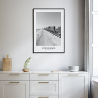 Myrtle Beach Portrait B&W Poster