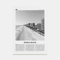 Myrtle Beach Travel B&W Poster