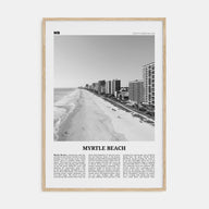 Myrtle Beach Travel B&W Poster