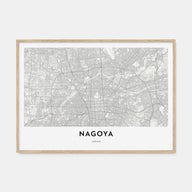 Nagoya Map Landscape Poster