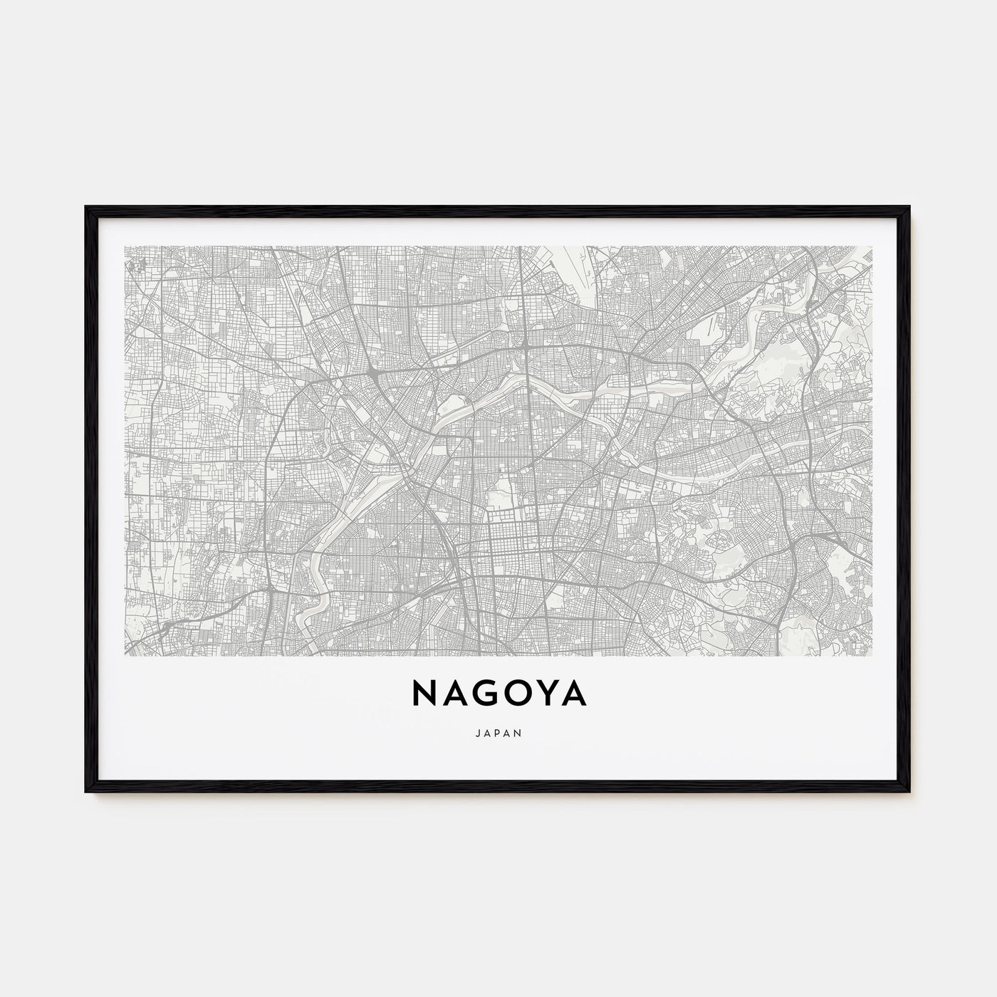 Nagoya Map Landscape Poster