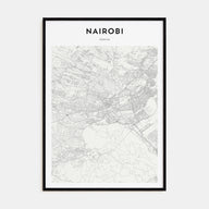 Nairobi Map Portrait Poster