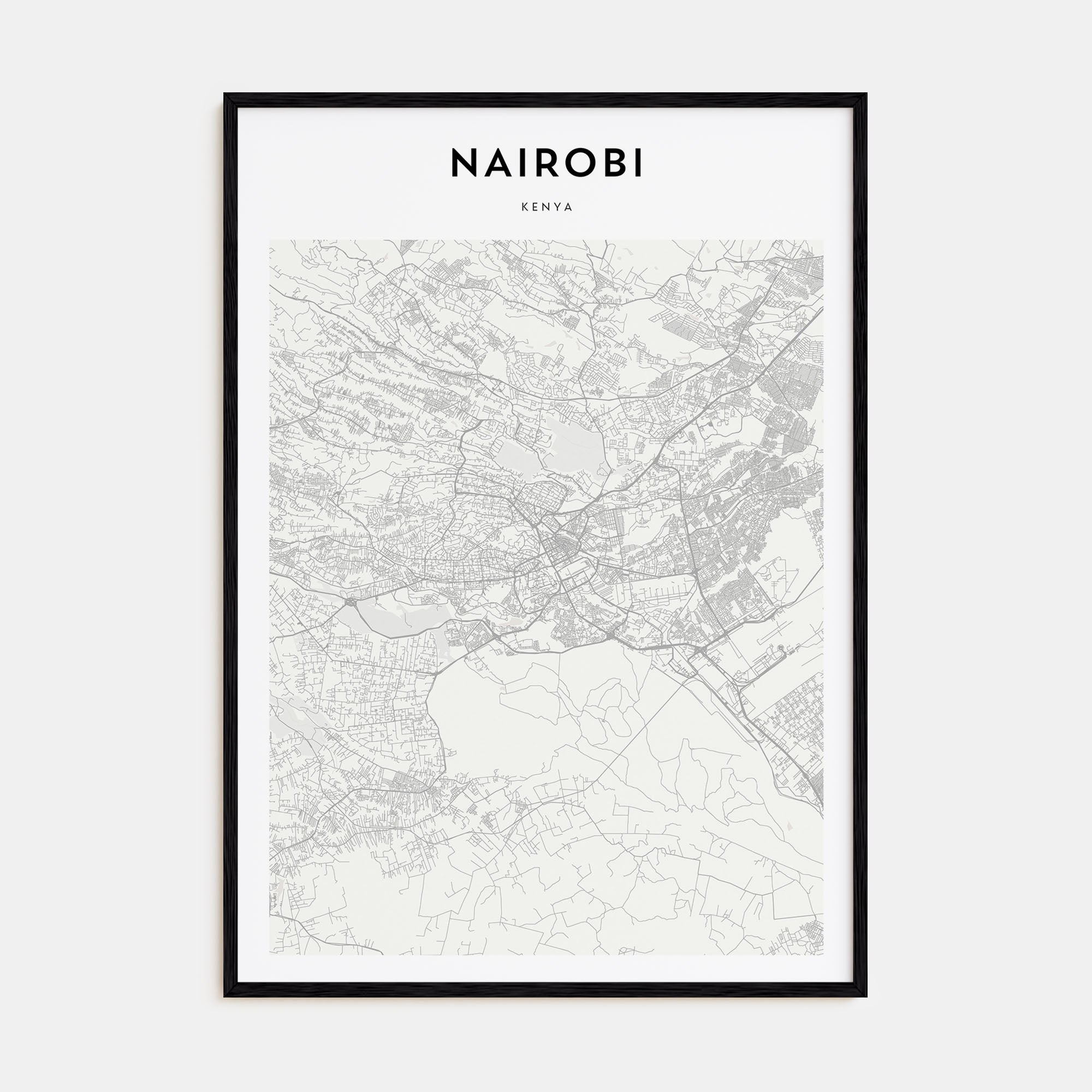 Nairobi Map Portrait Poster