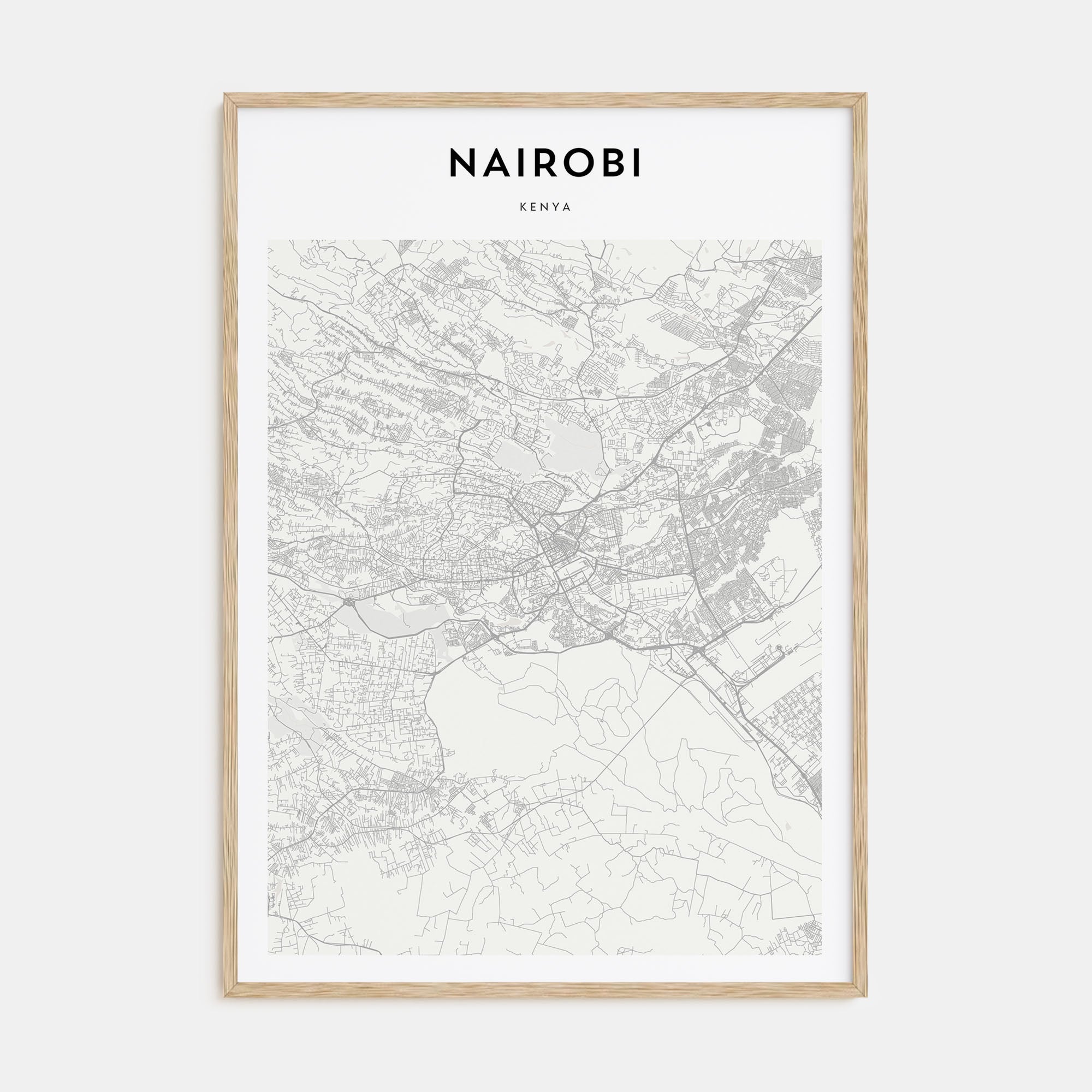 Nairobi Map Portrait Poster