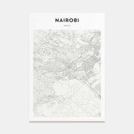 Nairobi Map Portrait Poster