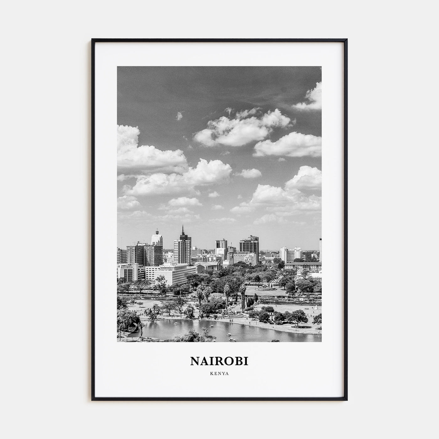 Nairobi Portrait B&W Poster