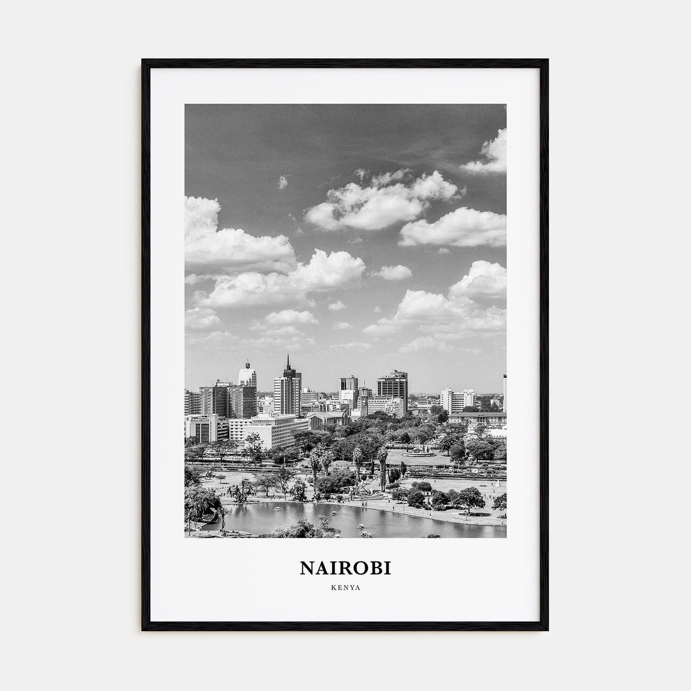 Nairobi Portrait B&W Poster