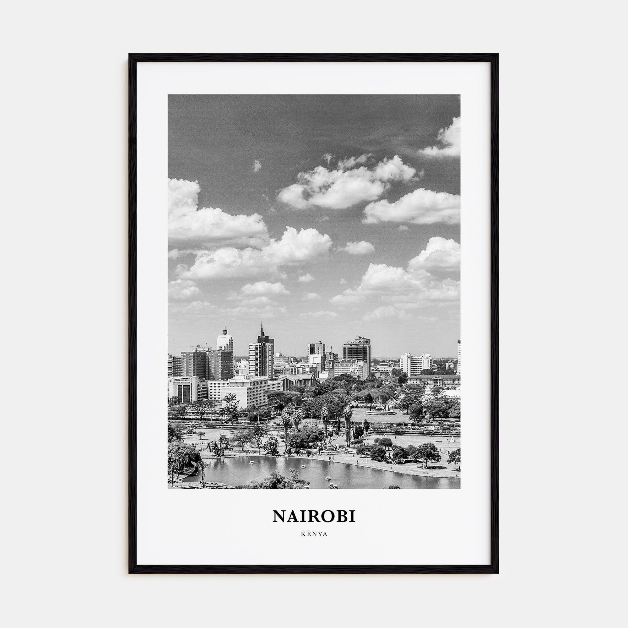 Nairobi Portrait B&W Poster