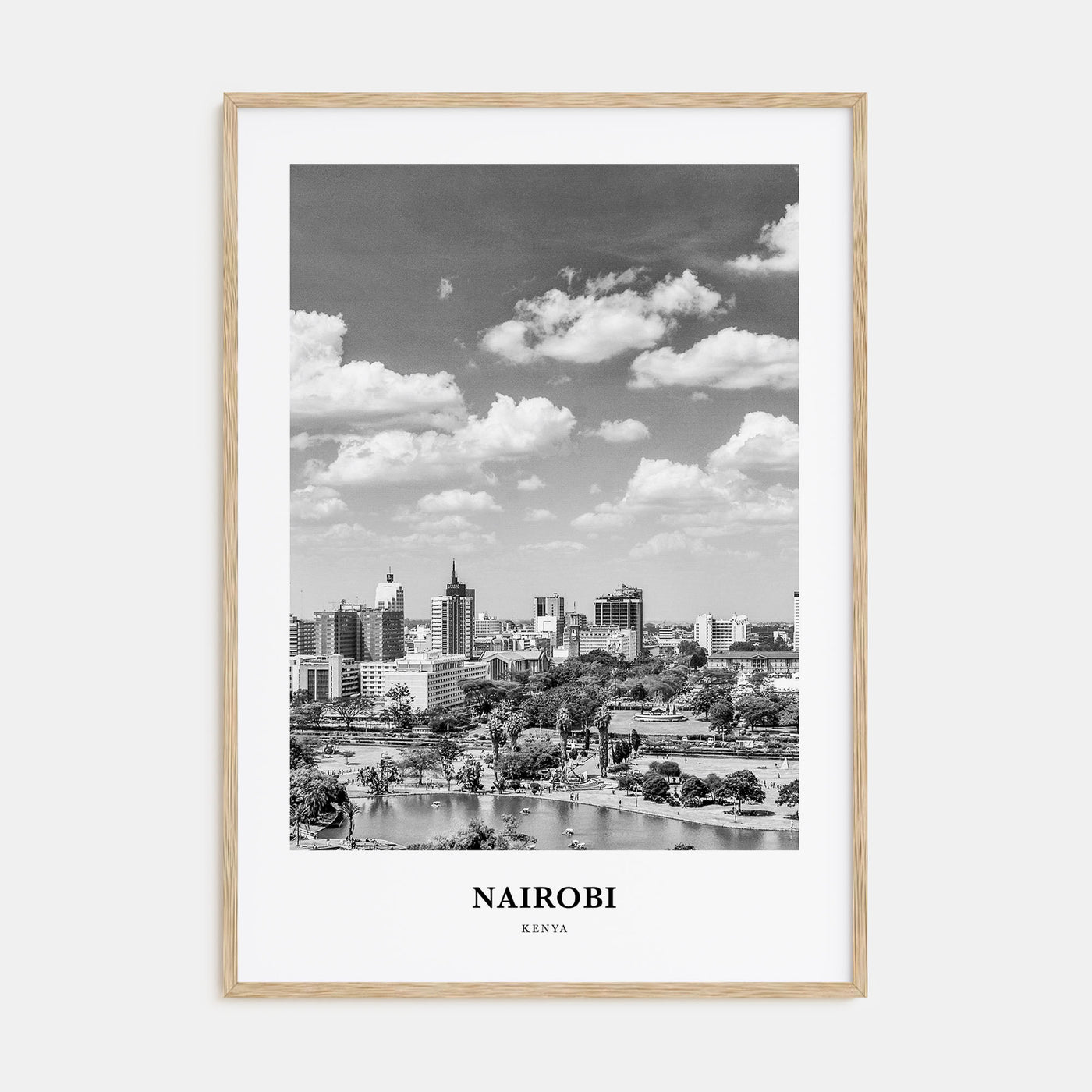 Nairobi Portrait B&W Poster