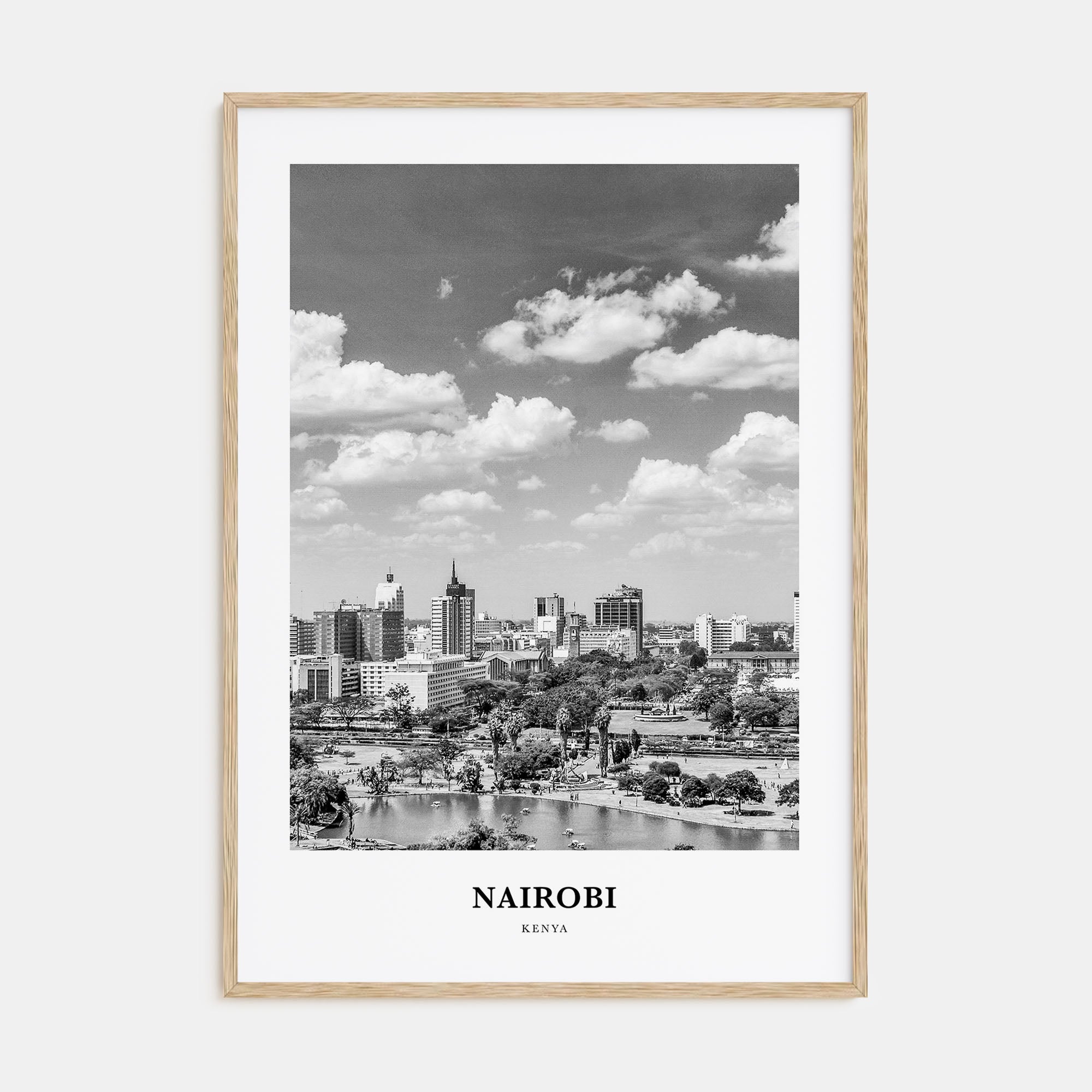 Nairobi Portrait B&W Poster