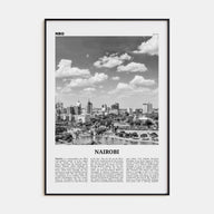 Nairobi Travel B&W No 1 Poster
