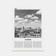 Nairobi Travel B&W No 1 Poster