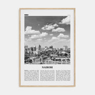 Nairobi Travel B&W No 1 Poster