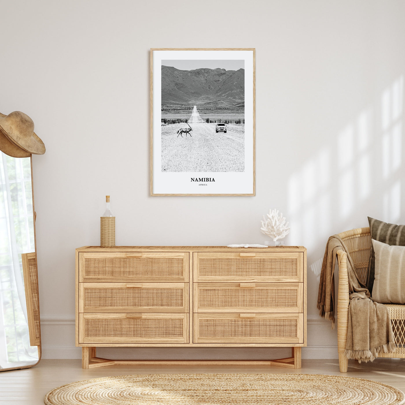 Namibia Portrait B&W Poster