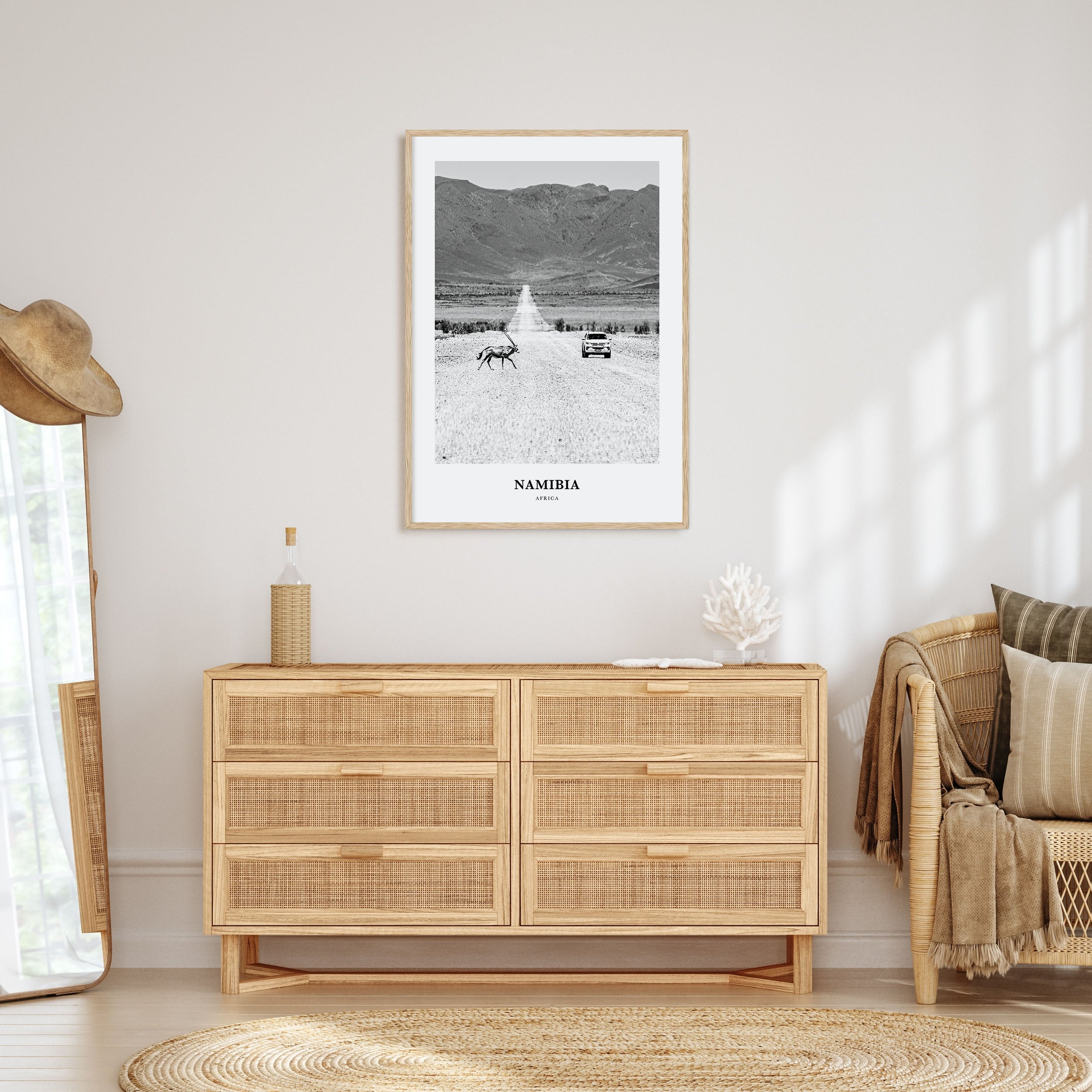 Namibia Portrait B&W Poster