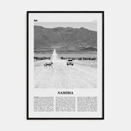 Namibia Travel B&W Poster