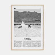 Namibia Travel B&W Poster