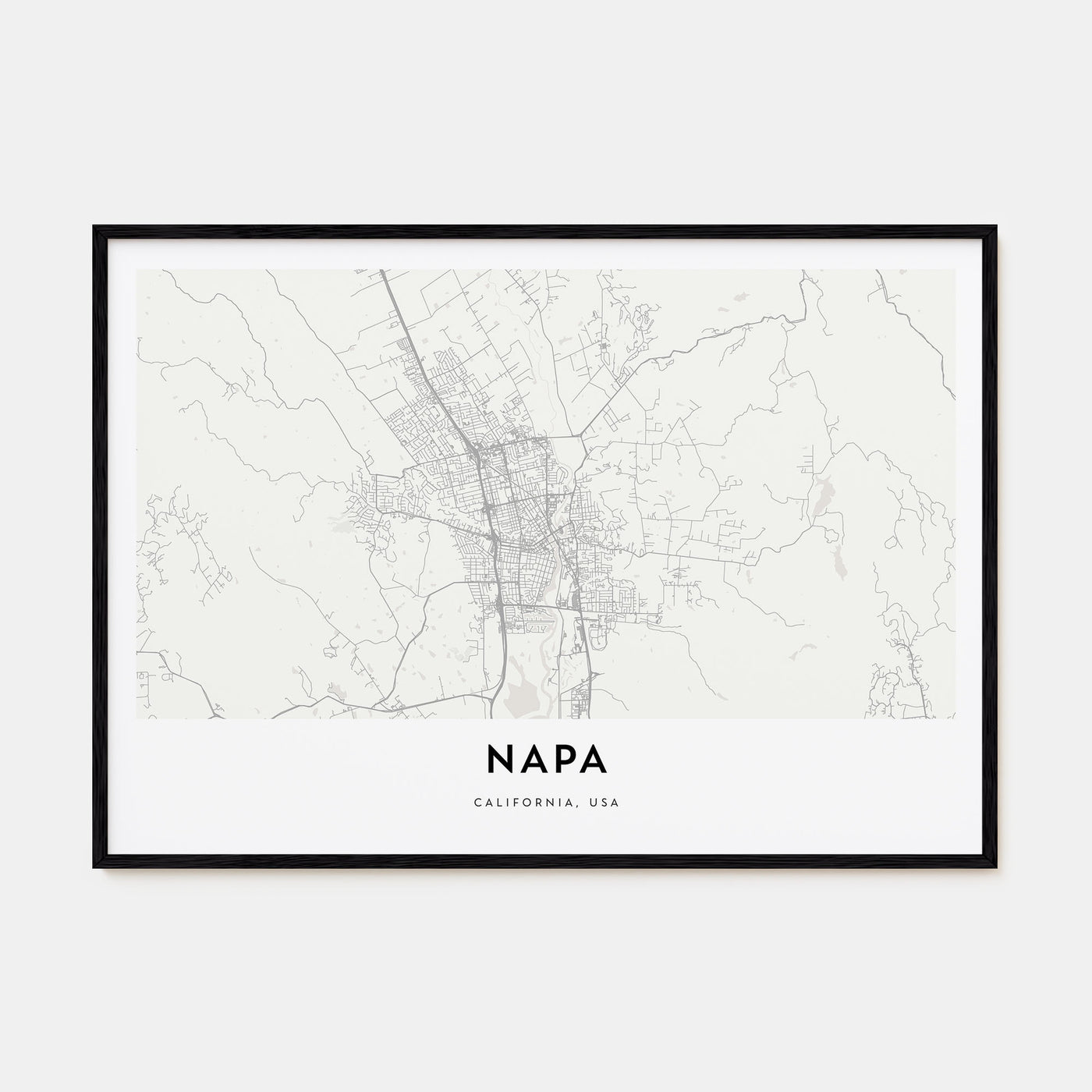 Napa Map Landscape Poster