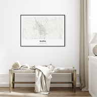 Napa Map Landscape Poster