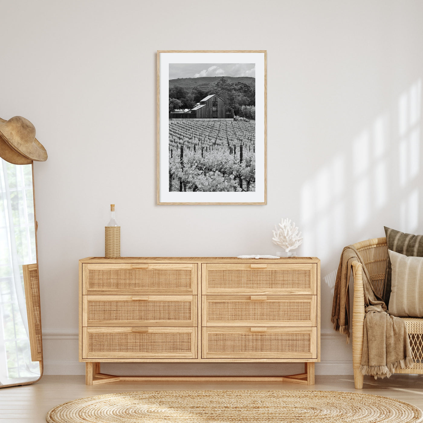 Napa Valley Photo B&W Poster