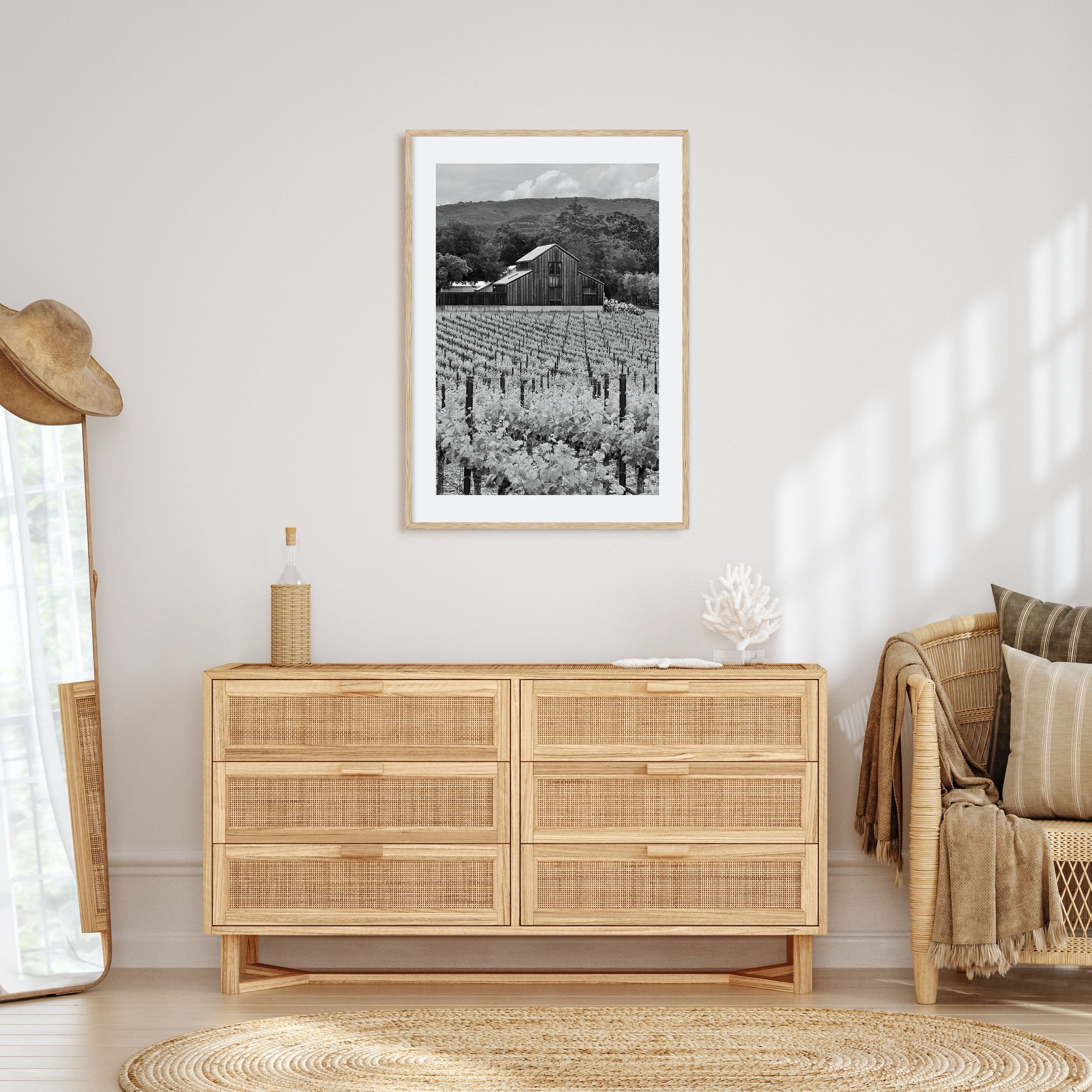 Napa Valley Photo B&W Poster