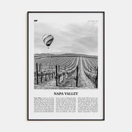 Napa Valley Travel B&W Poster