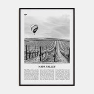 Napa Valley Travel B&W Poster