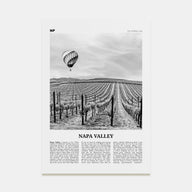 Napa Valley Travel B&W Poster