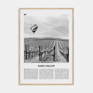 Napa Valley Travel B&W Poster