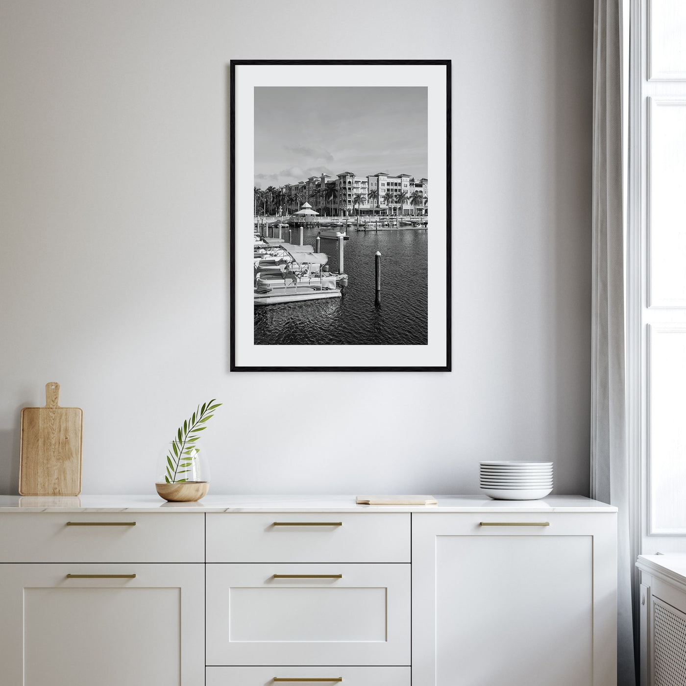 Naples, Florida Photo B&W Poster
