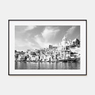 Naples, Italy Landscape B&W Poster
