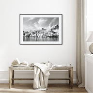Naples, Italy Landscape B&W Poster