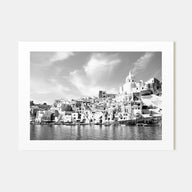 Naples, Italy Landscape B&W Poster