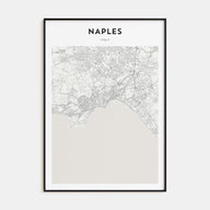 Naples, Italy Map Portrait Poster