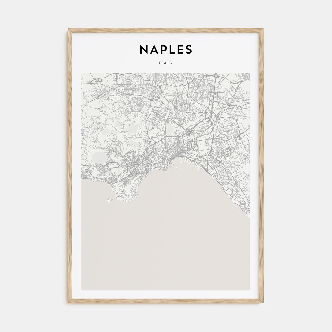 Naples, Italy Map Portrait Poster