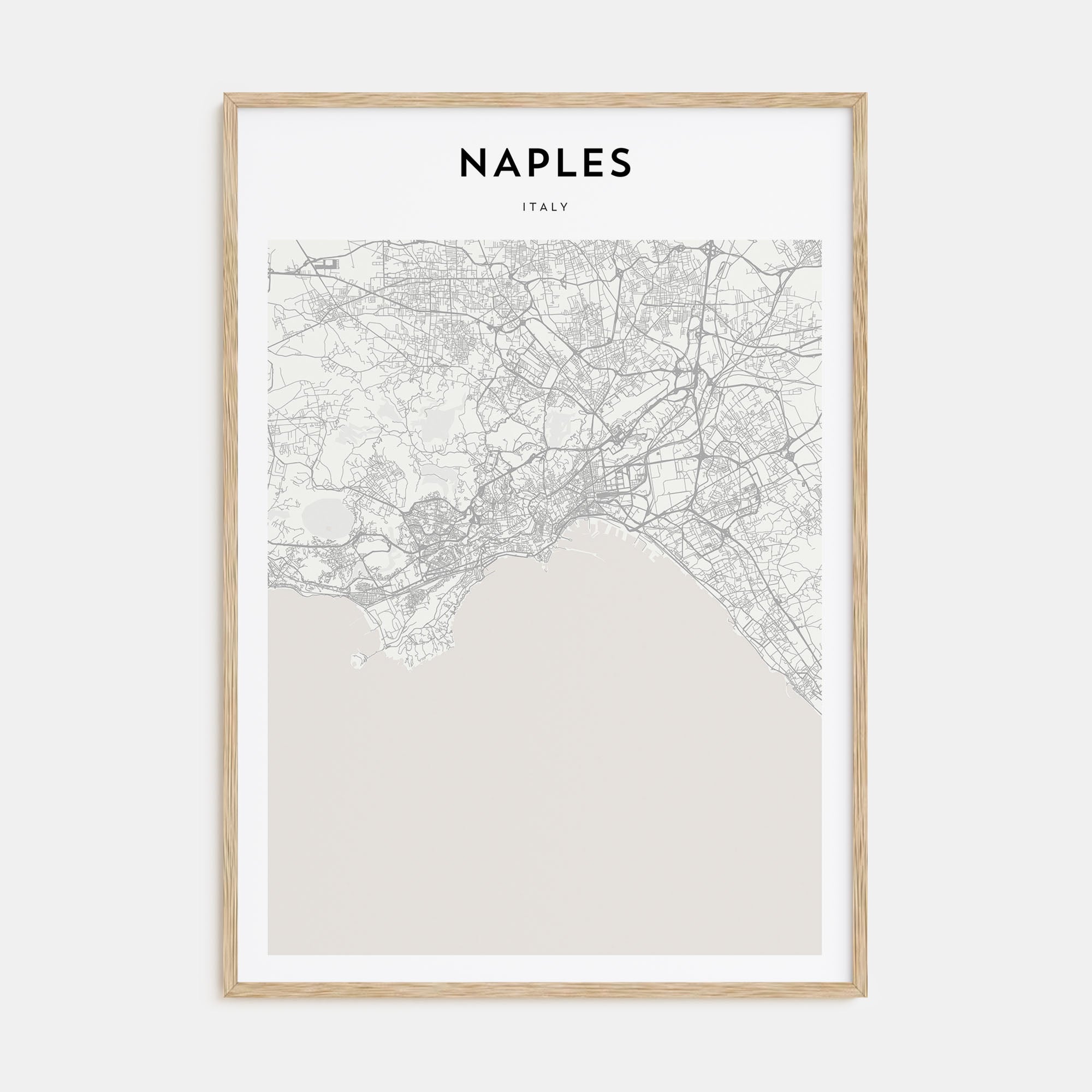 Naples, Italy Map Portrait Poster