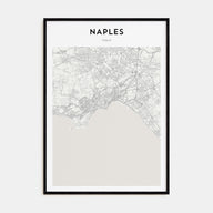 Naples, Italy Map Portrait Poster