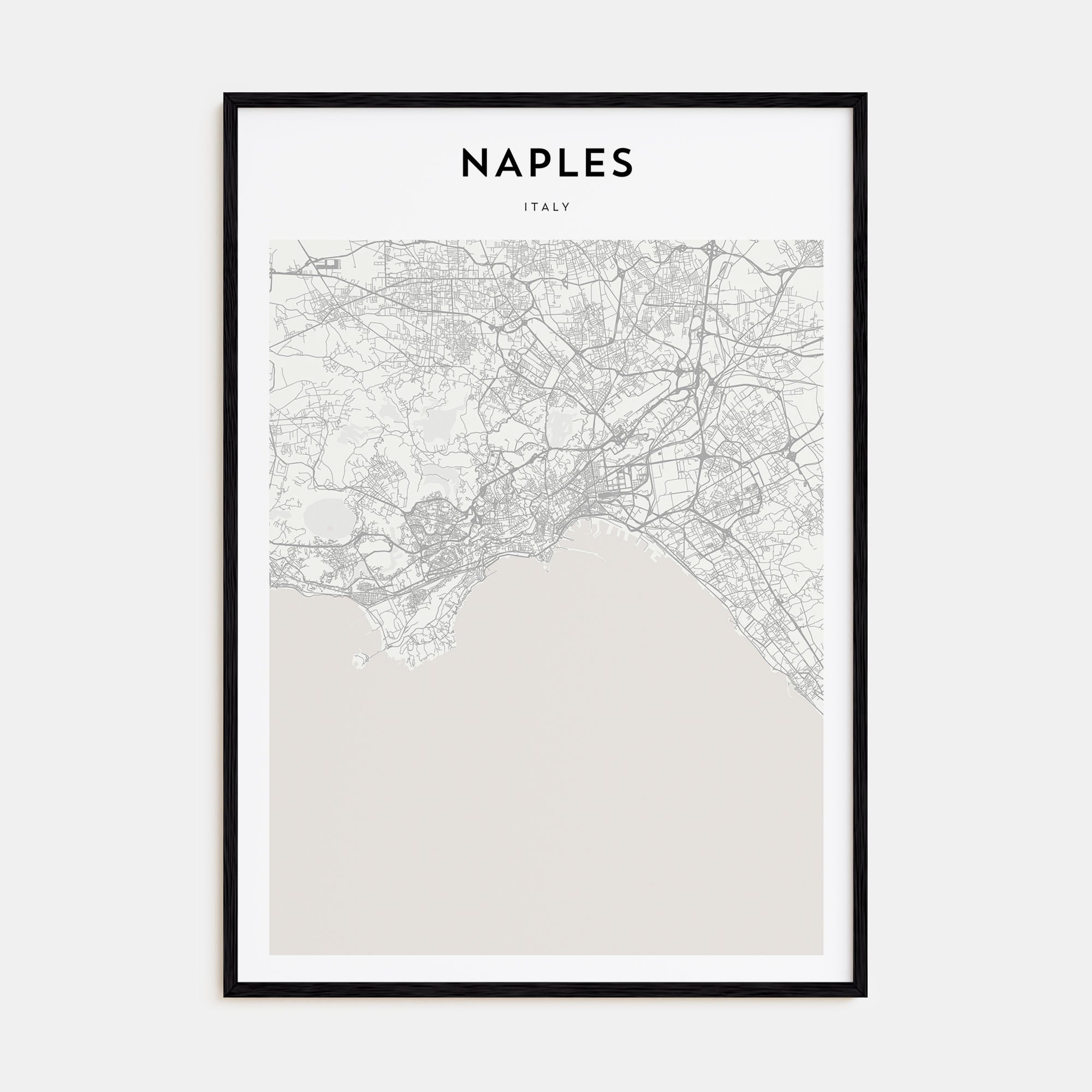 Naples, Italy Map Portrait Poster