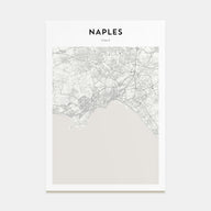 Naples, Italy Map Portrait Poster