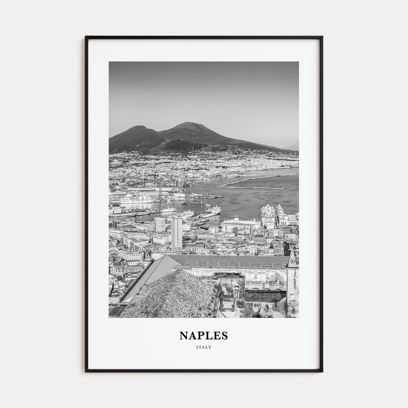 Naples, Italy Portrait B&W No 1 Poster
