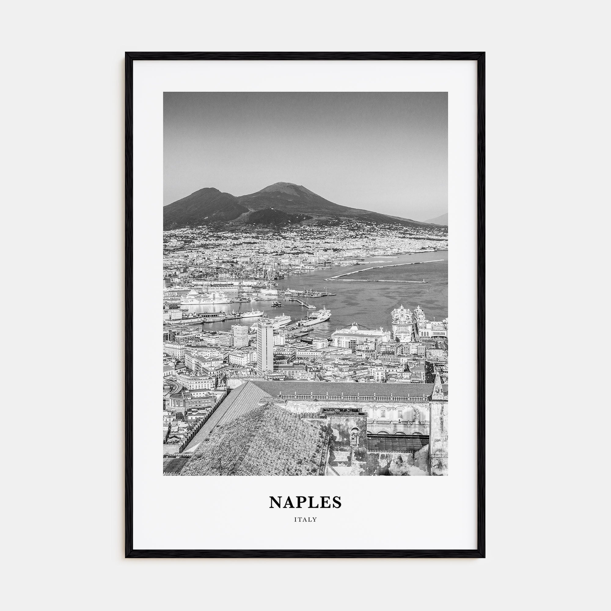 Naples, Italy Portrait B&W No 1 Poster