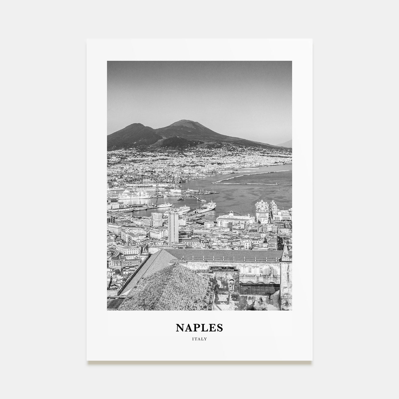 Naples, Italy Portrait B&W No 1 Poster