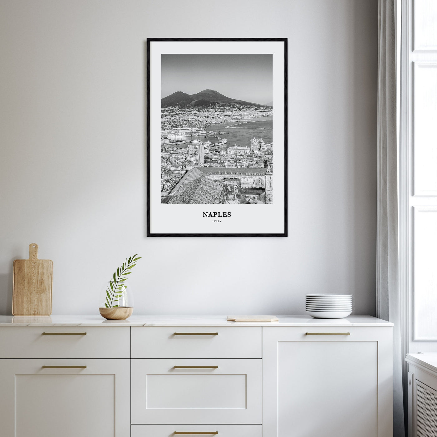 Naples, Italy Portrait B&W No 1 Poster