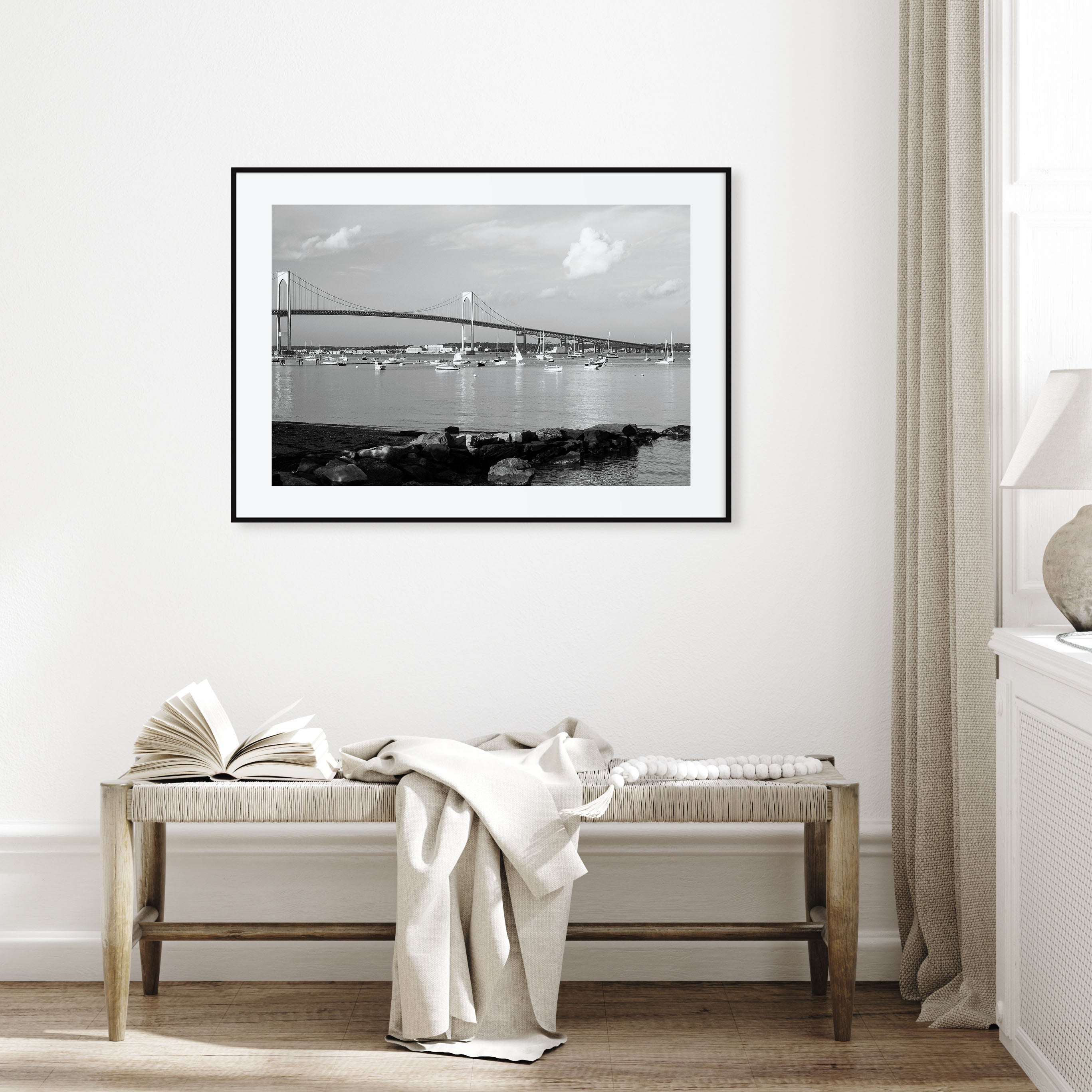 Narragansett Landscape B&W Poster