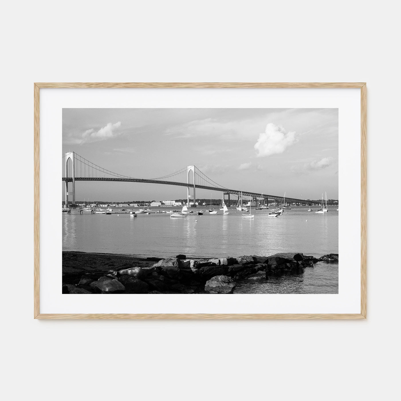 Narragansett Landscape B&W Poster