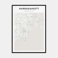 Narragansett Map Portrait Poster