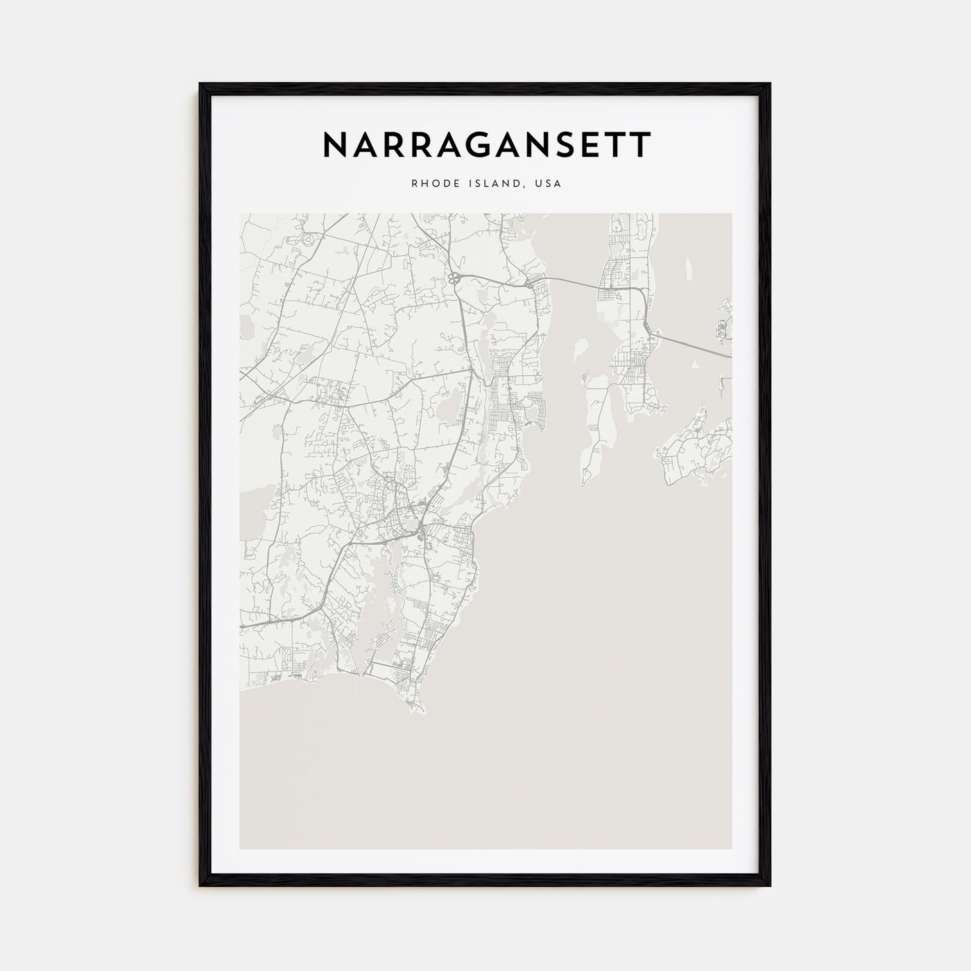 Narragansett Map Portrait Poster