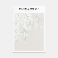 Narragansett Map Portrait Poster